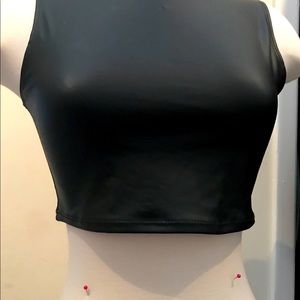 Random Hearts vinyl crop tank